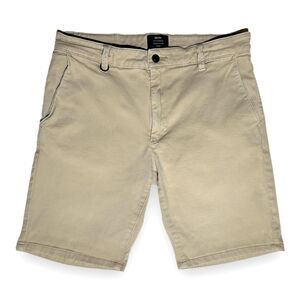 Neuw Denim Cody Shorts Men's Size 34 Sand Khaki Chino Cotton Blend Stretch